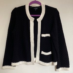 Topshop Preppy Chunky Knit Open Cardigan Size 12 lvy League Country Club Twee